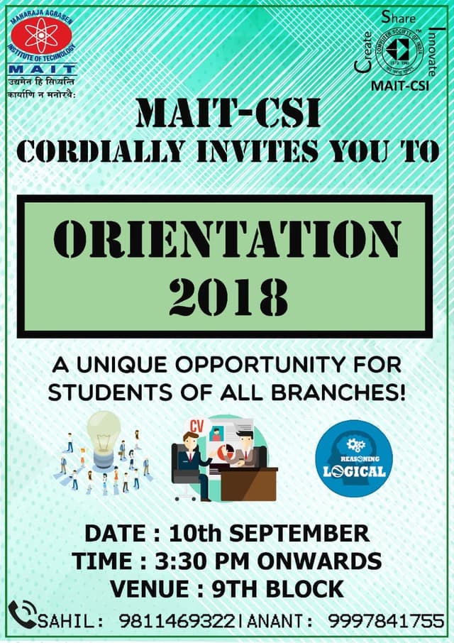 CSI Orientation 2018